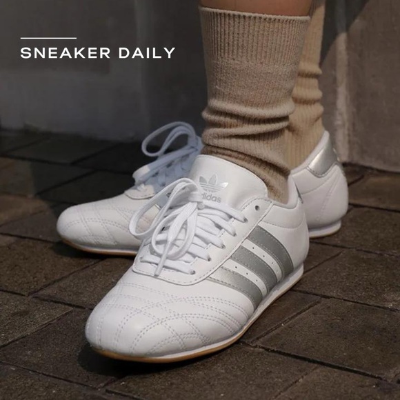 adidas Originals Taekwondo Lace JS1192 Cloud White Silver Metallic Women's Size - Picture 4 of 11